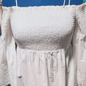 Maternity off shoulder top, 100% cotton